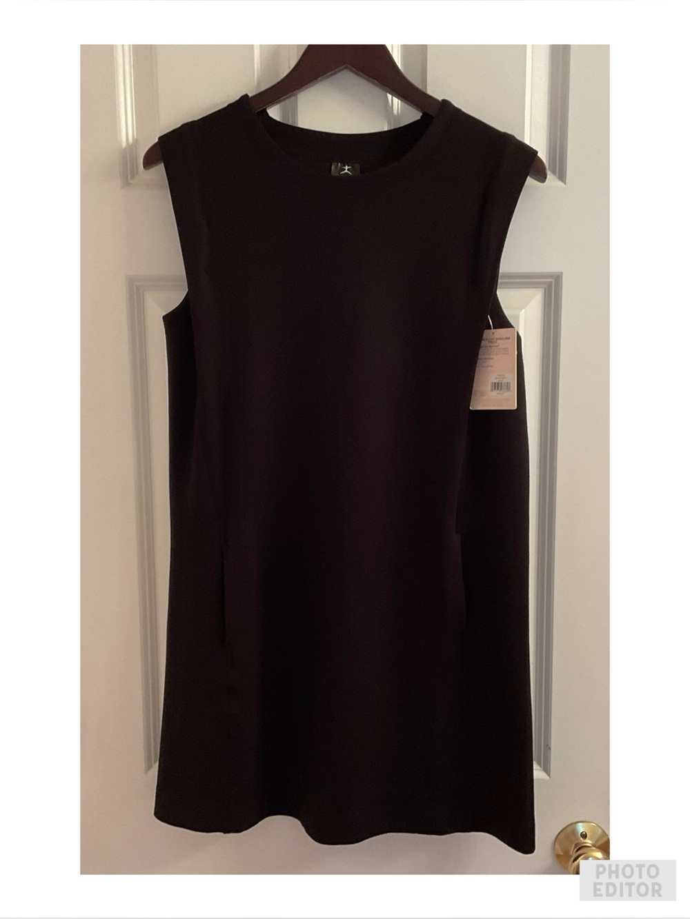 Danskin Cloud Pleat Shoulder Dress - NWT - Size Small - Black
